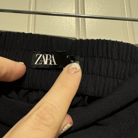 Zara Navy Blue Sailor Pants Pull On NEW Size Large - Picture 4 of 8